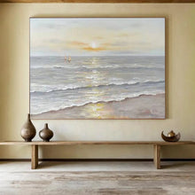 Load image into Gallery viewer, “Serene Seaside Sunset” - Realistic - Inspired Abstract Acrylic, Good for Beach House and Bedroom DLZ249