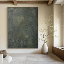 Load image into Gallery viewer, Large - Format Hand - painted Dark Green Textured Acrylic Art for Dramatic Dining Rooms LargeART0143