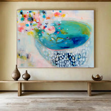 Load image into Gallery viewer, Colorful Floral - Inspired Abstract Art for Cozy Living Room & Feminine Café DKH062