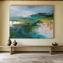 Load image into Gallery viewer, Golden Streams Landscape - Inspired Abstract Painting DKH505