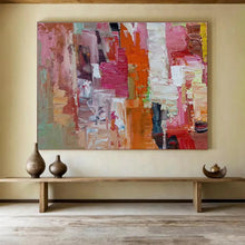 Load image into Gallery viewer, Bright Abstract Cityscape Painting On Canvas DKH375