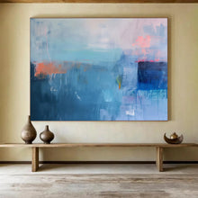 Load image into Gallery viewer, Layered Blue - Toned Abstract Painting DKH478