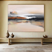 Load image into Gallery viewer, Soft Tones “Misty Coast” Painting on Canvas, Evocative Seaside Art DKH914