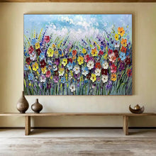Load image into Gallery viewer, Hand - painted Large - scale Colorful Flower Field Acrylic Art for Cheerful Living Rooms LargeART1795