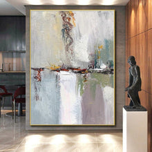 Load image into Gallery viewer, Oversized Reflective Abstract Landscape Art for Lakeside Home & Relaxation Lounge LargeART0403