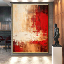 Load image into Gallery viewer, Oversized Warm - Tone Abstract Art for Rustic Living Room & Southwestern - Style Restaurant LargeART0481