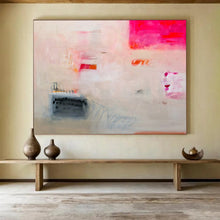 Load image into Gallery viewer, Pink - Toned Abstract Mixed - Media Art - Perfect for Eclectic Living Room & Creative Studio DKH025