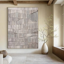Load image into Gallery viewer, “Gray Textured Waves” Abstract Painting on Canvas, Industrial - Chic Decor DKH1031