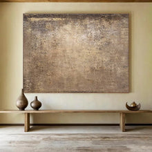 Load image into Gallery viewer, Earth - Toned Textured Abstract Painting on Canvas - “Time - Worn Stories” DKH602