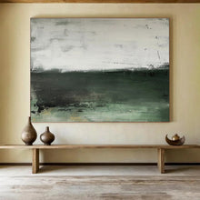 Load image into Gallery viewer, Minimalist Gray - Green Abstract Painting for Calm Study & Scandinavian - Style Bedroom DKH264