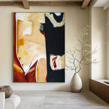 Load image into Gallery viewer, Warm - Toned Abstract Figure Painting - Ideal for Cozy Living Room & Art Studio LargeART2383