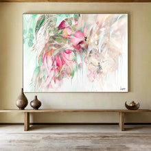 Load image into Gallery viewer, Tropical Floral Dream Abstract Painting on Canvas DKH534
