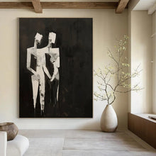 Load image into Gallery viewer, Monochromatic Abstract Figures Art, Perfect for Modern Art Lounge & Thought - Provoking Study LargeART1934