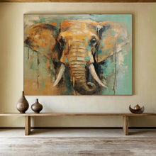 Load image into Gallery viewer, Colorful Elephant Portrait Abstract acrylic painting DLZ083
