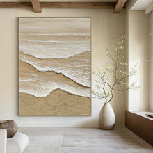 Load image into Gallery viewer, Layered Beach Wave Art, Nice for Coastal - Themed Nursery & Relaxing Spa LargeART1088