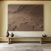 Load image into Gallery viewer, Textured Beige Sand Dunes Abstract acrylic painting DLZ095