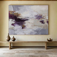 Load image into Gallery viewer, Purple and Grey Abstract Art for Bohemian Bedroom & Art Gallery Wall DKH134