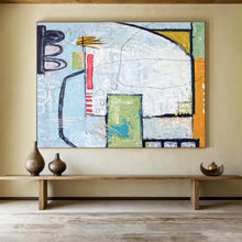 Load image into Gallery viewer, Urban - Inspired Geometric Abstract Painting on Canvas DKH542
