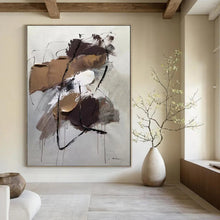 Load image into Gallery viewer, Brown & Gray Textured Abstract Art, Perfect for Industrial Loft & Creative Studio LargeART2084