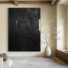 Load image into Gallery viewer, Dark Textured Abstract Painting, Suited for Moody Lounge & Contemporary Art Space LargeART1416