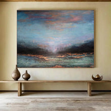 Load image into Gallery viewer, Colorful Abstract Seascape Painting on Canvas - “Twilight Waters” DKH780