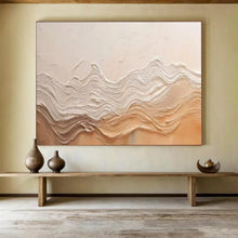 Load image into Gallery viewer, Hand - painted Textured Wavy Relief Acrylic Art for Minimalist Living Room Accents LargeART1695