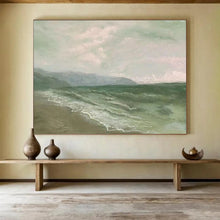 Load image into Gallery viewer, Soft Toned Seaside Landscape - Tranquil Living Room or Bedroom Art LargeART1522