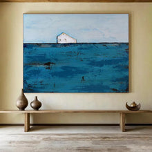 Load image into Gallery viewer, Minimalist Coastal Abstract Painting for Beach House & Serene Office DKH217