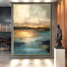 Load image into Gallery viewer, Sunset Coastal Abstraction Art for Luxury Beachfront Home & Romantic Restaurant LargeART0910
