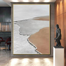 Load image into Gallery viewer, Large - Format Minimalist Earth - Tone Abstract Acrylic Art for Bedroom & Spa LargeART0406