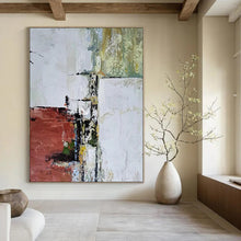 Load image into Gallery viewer, Urban Fragments - Red and Gray Abstract Acrylic, Fit for Industrial - Style Lofts and City - Themed Restaurants DTP039