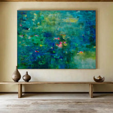 Load image into Gallery viewer, Green - Toned Abstract Landscape Art for Nature - Lovers’ Study & Eco - Friendly Café DKH037