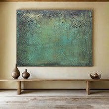 Load image into Gallery viewer, Teal & Earth Tones Abstract Painting on Canvas - “Rustic Revival” DKH600