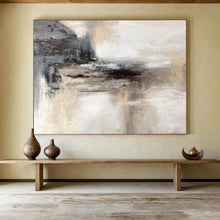 Load image into Gallery viewer, Hand - painted Massive Neutral Tones Abstract Landscape Acrylic Art for Calm Home Offices LargeART1778