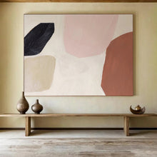 Load image into Gallery viewer, Pastel - Toned Abstract Painting on Canvas: Soft - Shaped Abstraction DKH578