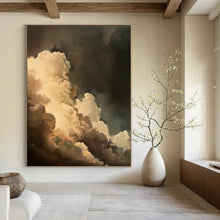Load image into Gallery viewer, “Dramatic Clouds in Dark Sky” - Romanticism - Inspired Abstract Acrylic, Great for Bedroom and Library DTP014