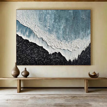 Load image into Gallery viewer, “Textured Wave” - Abstract Acrylic with Ocean Wave Motif, Good for Bathroom and Hallway DLZ207