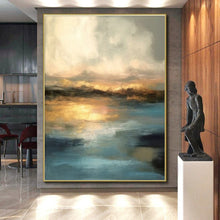 Load image into Gallery viewer, Ethereal Landscape Abstract Acrylic Art - Perfect for Coastal - inspired Living Room & Relaxing Spa LargeART0621