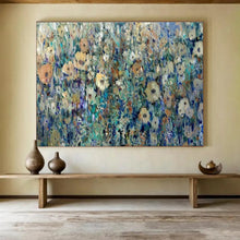 Load image into Gallery viewer, Wildflower Field “Dreamy Meadow” Painting on Canvas, Ethereal Landscape Art DKH897