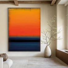 Load image into Gallery viewer, Sunset Horizon Abstract Canvas Painting, Great for Coastal Living Room & Inspirational Office LargeART1183