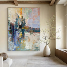 Load image into Gallery viewer, Abstract Coastal Reflection Painting, Ideal for Nautical - Themed Study & Modern Beachfront Home LargeART1397