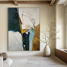 Load image into Gallery viewer, Abstract Painting, Color - Blocked Modern Art - Great for Studio & Creative Space LargeART2336