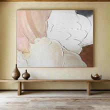 Load image into Gallery viewer, Textured Pastel Abstract Painting for Feminine Boudoir & Soft - Toned Café DKH184