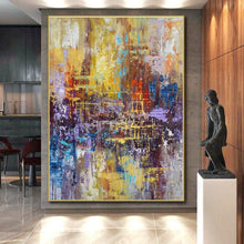 Load image into Gallery viewer, Colorful Urban Melody Art for City Loft Living Room & Trendy Café LargeART0914