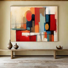 Load image into Gallery viewer, “Geometric Abstraction” - Abstract Acrylic with Bold Shapes and Colors, For Office and Modern Living Room DLZ219
