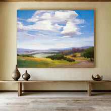 Load image into Gallery viewer, Vibrant Countryside Landscape Abstract Painting On Canvas DKH434