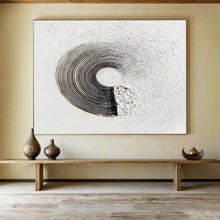 Load image into Gallery viewer, Textured Circular Abstract Painting on Canvas - “Ripple Effect” DKH645