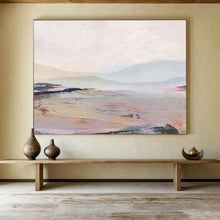 Load image into Gallery viewer, Pastel - Hued Mountain Landscape Abstract acrylic painting DLZ129