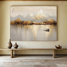 Load image into Gallery viewer, Neutral - Toned Mountain Landscape Abstract Painting for Scandinavian Living Room & Calm Office DKH158