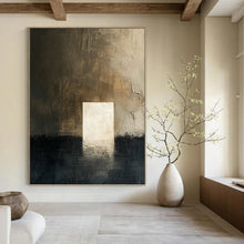 Load image into Gallery viewer, “Dark Abstract with Light Portal” - Expressionistic Abstract Acrylic, Ideal for Contemporary Living Room and Art Studio DTP008